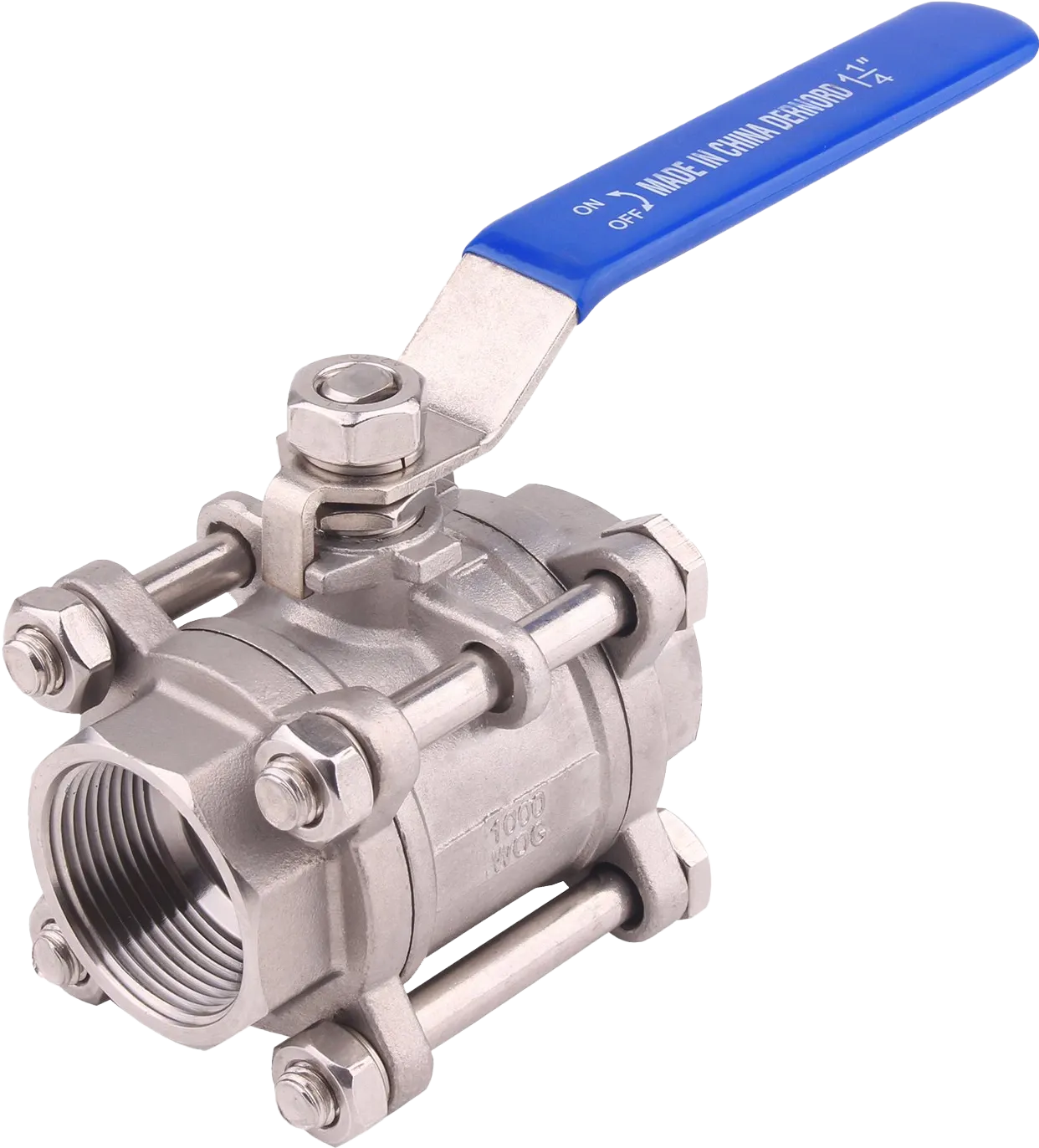 Emico Ball Valve Full Port Three Piece 2-Way, SS, cULus